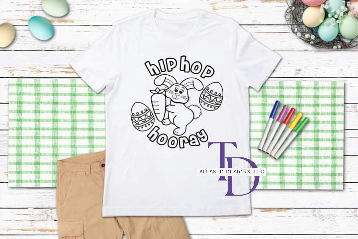 Easter coloring shirt